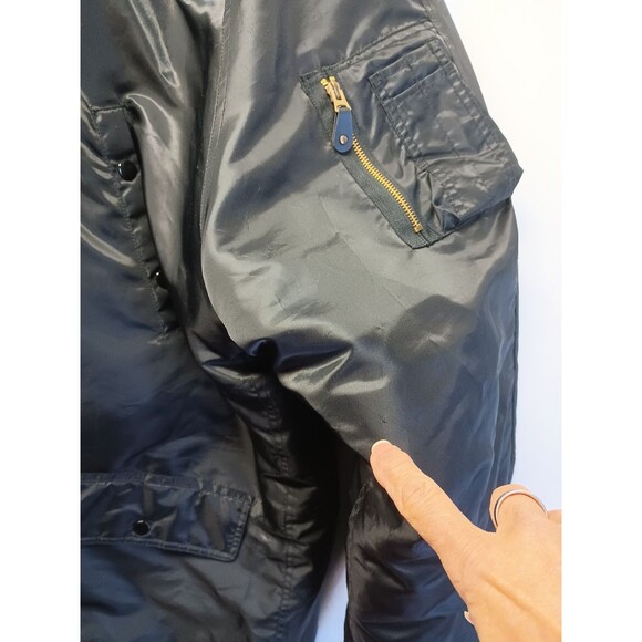 Army Navy Sateen Snow Parka 2XL Full Zip Fur Trim Hood Pockets Heavy Winter Snow - Picture 9 of 11